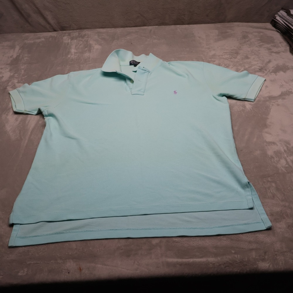 Polo Ralph Lauren Polo Shirt Men Large Blue Short Sleeve Classic Casual Summer